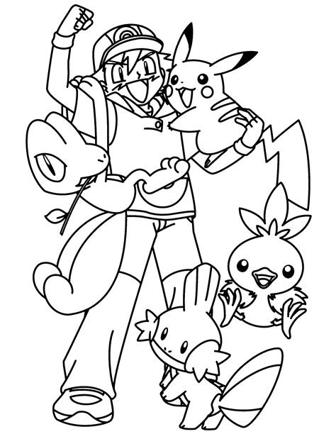 pokemon coloring printable|Pokemon Coloring Page for Kids 